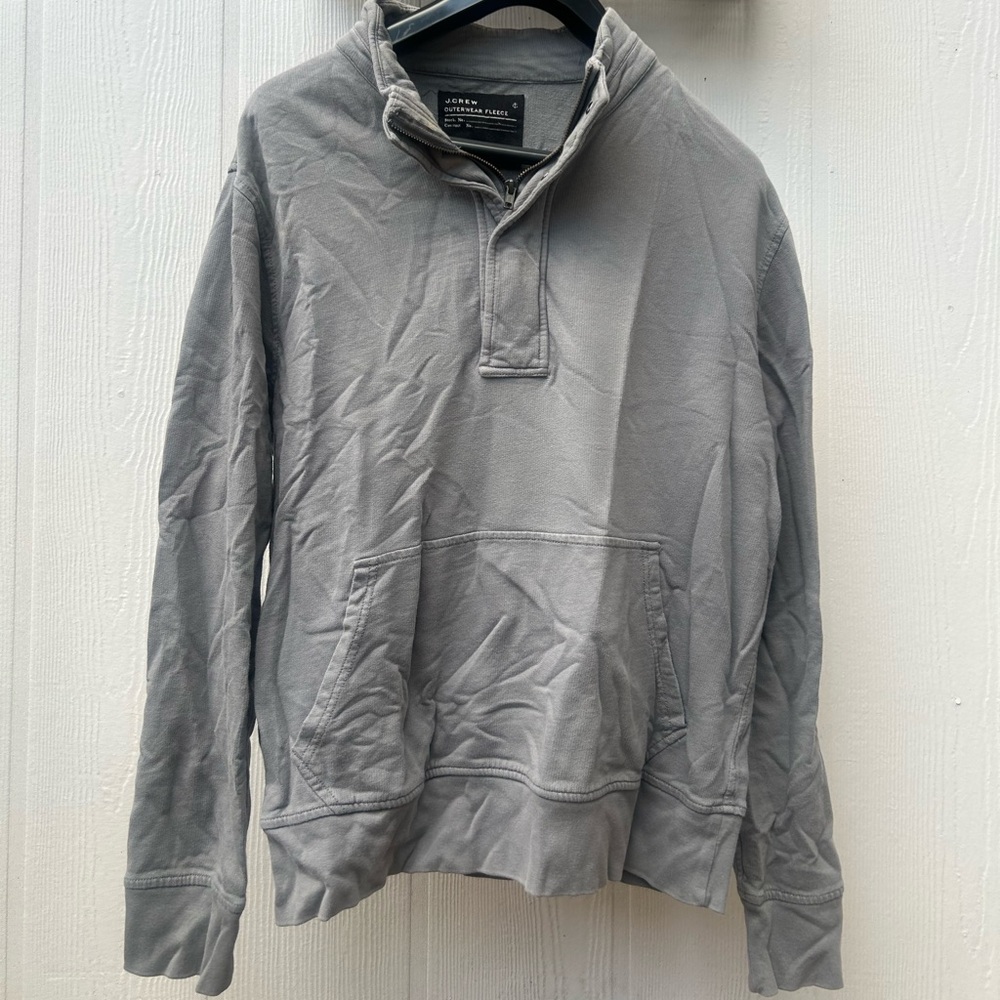 J. Crew Gray Quarter-Zip Pullover